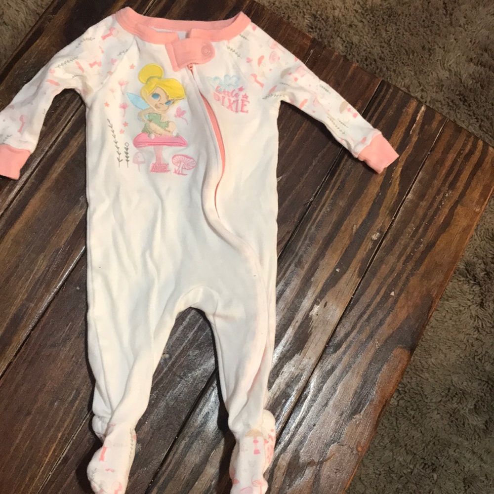 Disney Baby Tinkerbell footed onesie